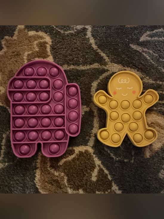 Other - Gingerbread & Purple Silicone Pop It Fidget Toys